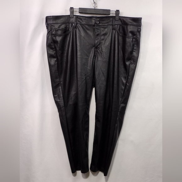 Torrid Faux Leather High Rise Ankle Pants Womens 22R Black Boho Retro 90s Y2K - Picture 2 of 9
